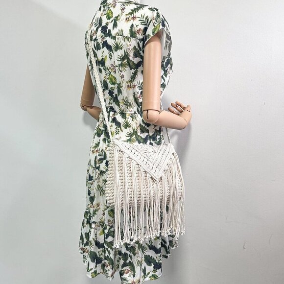 Crossbody Purse Women Cotton Boho Fringe Beach Bag Shoulder Macrame Summer - Picture 5 of 9